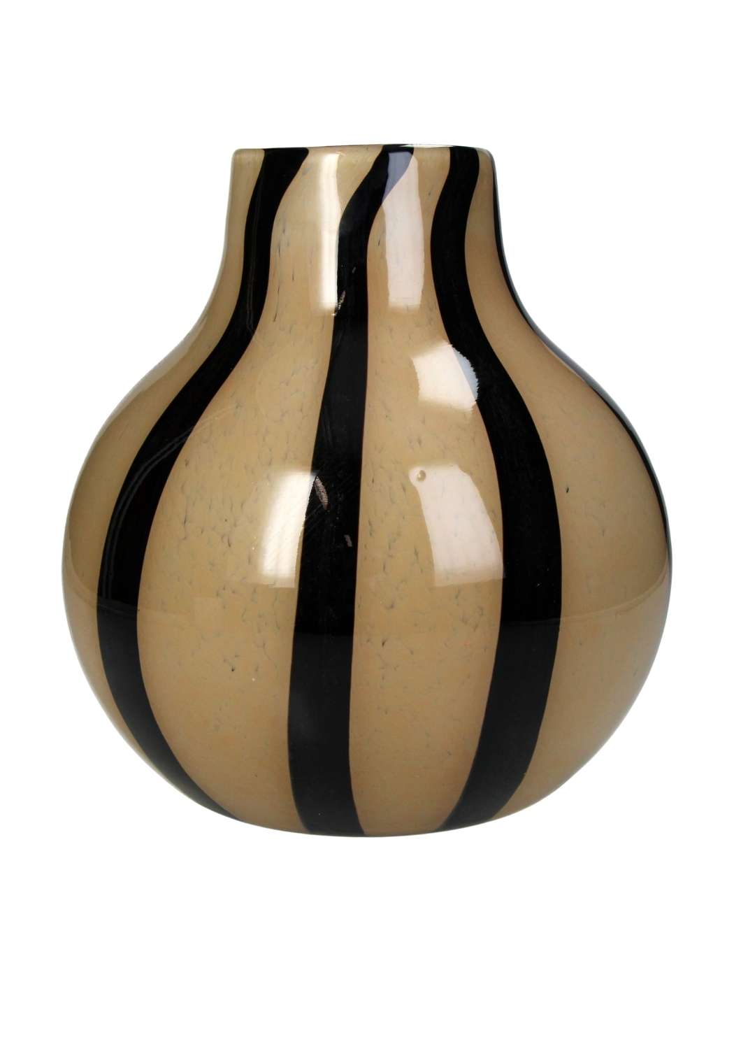 Casa by Josephine Jenno Elegant Brown Two Toned Striped Vase