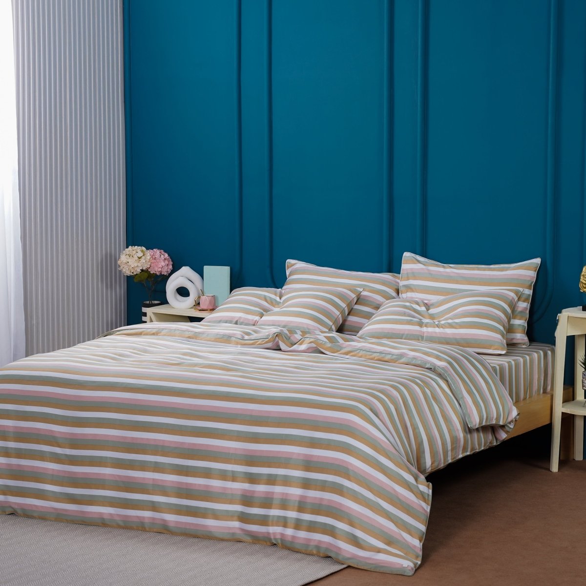 Ella Cotton by SHEET STORY - Serene Stripe Duvet Cover
