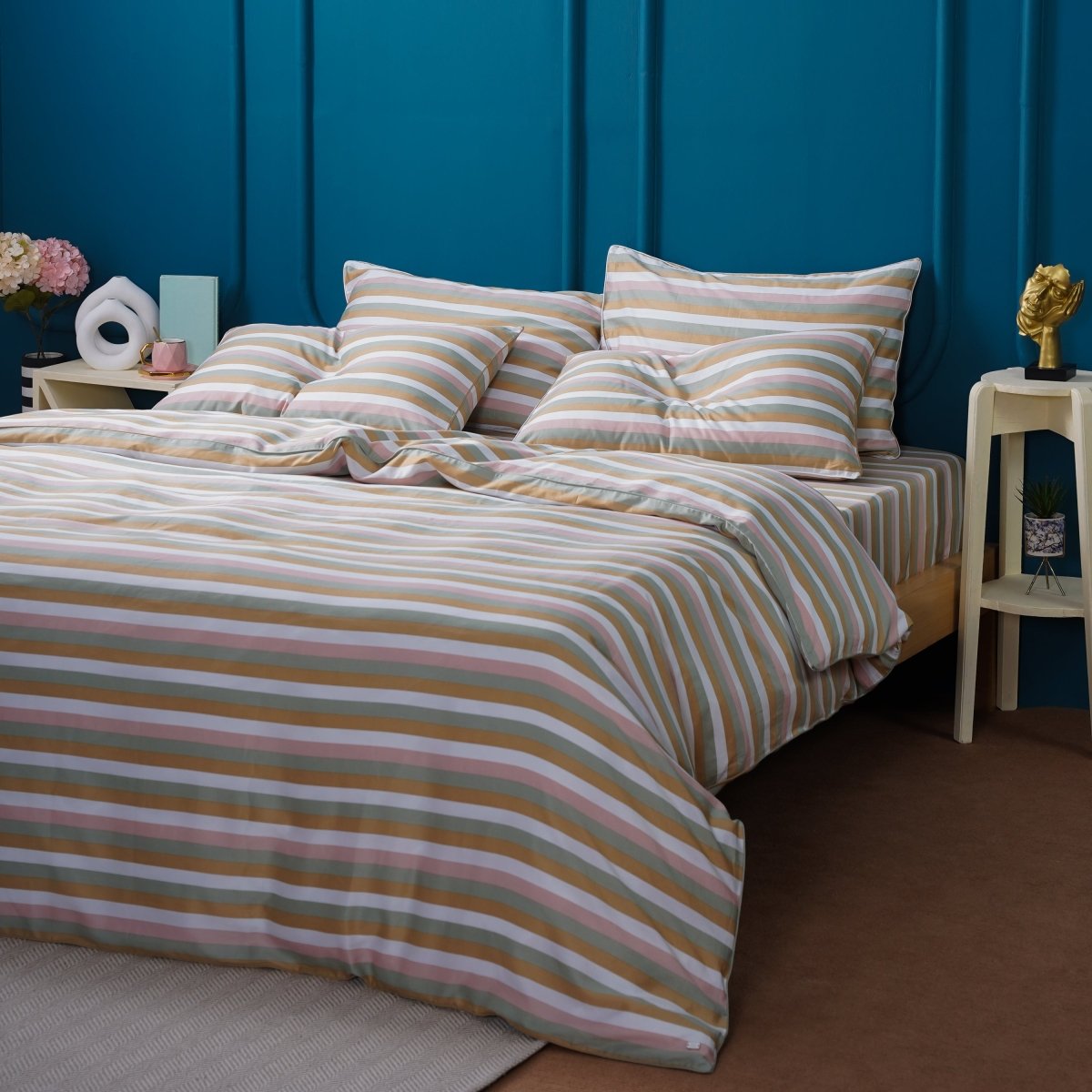 Ella Cotton by SHEET STORY - Serene Stripe Duvet Cover