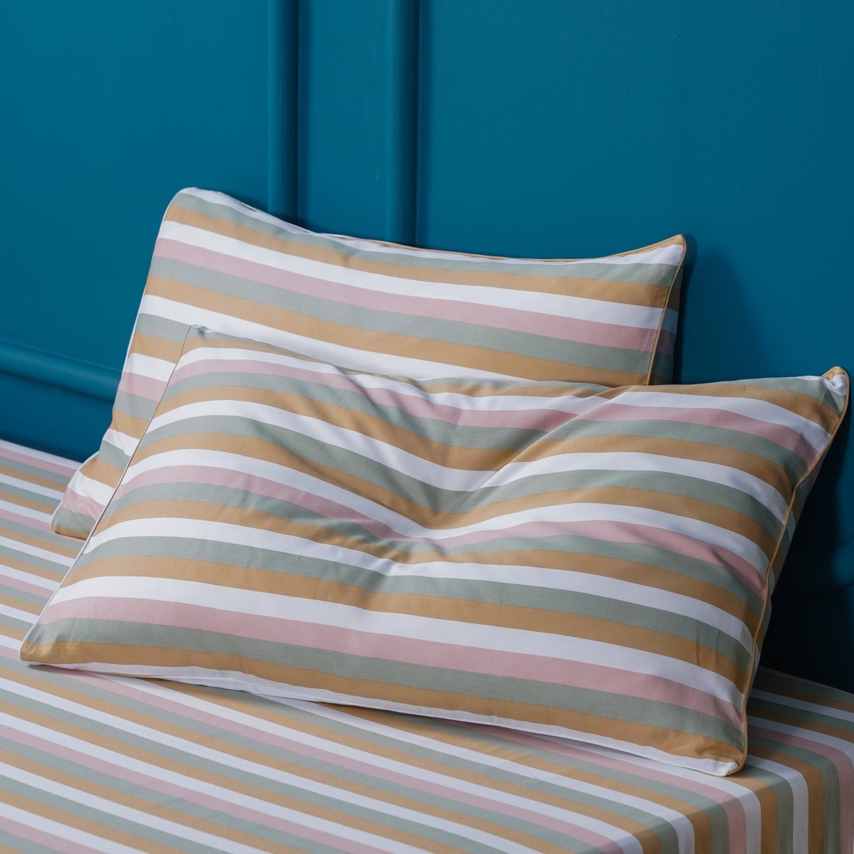 SHEET STORY Ella Cotton - Serene Stripe Pillowcases Pair