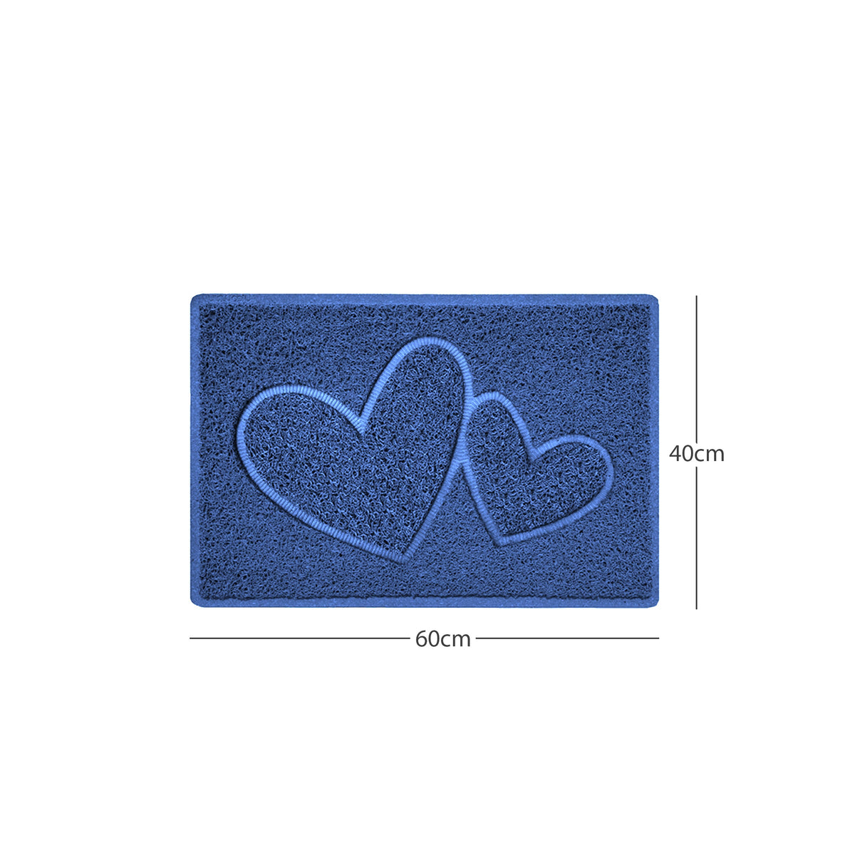 Double Heart Embossed Spaghetti Door Mat Non Slip | Nicoman