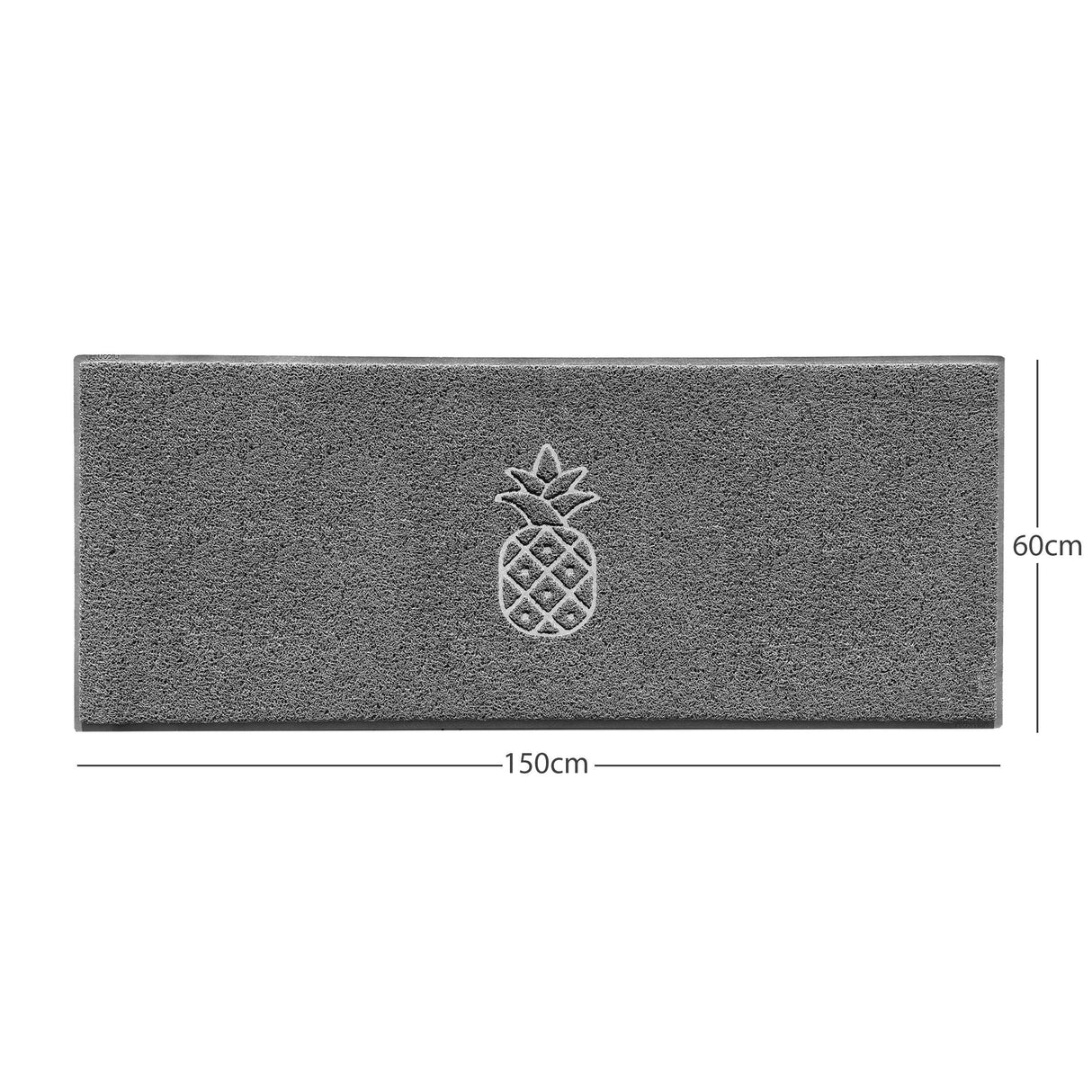 Nicoman Embossed Pineapple Grey Spaghetti Door Mat