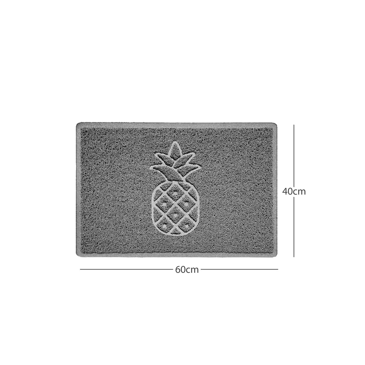 Nicoman Embossed Pineapple Grey Spaghetti Door Mat