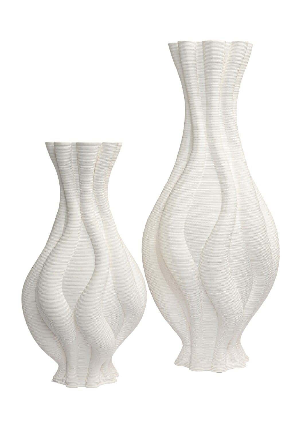 Casa by Josephine Jenno Emilie White Twisted Ceramic Vase