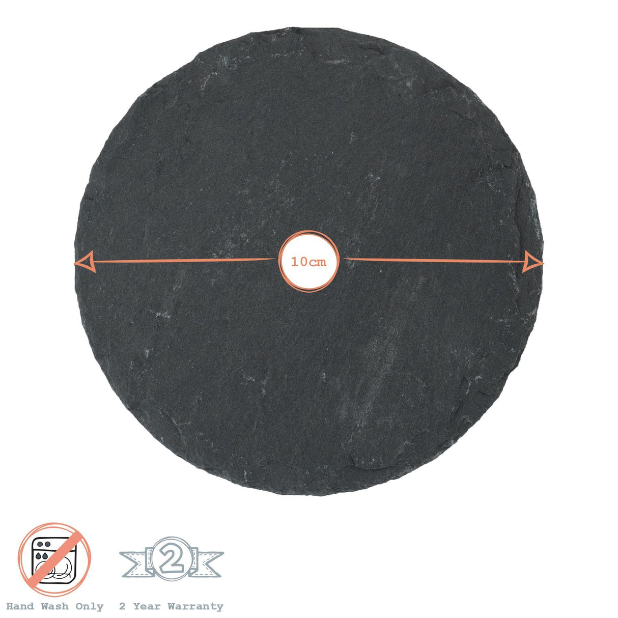 Rinkit Round Slate Coasters - Pack of Six