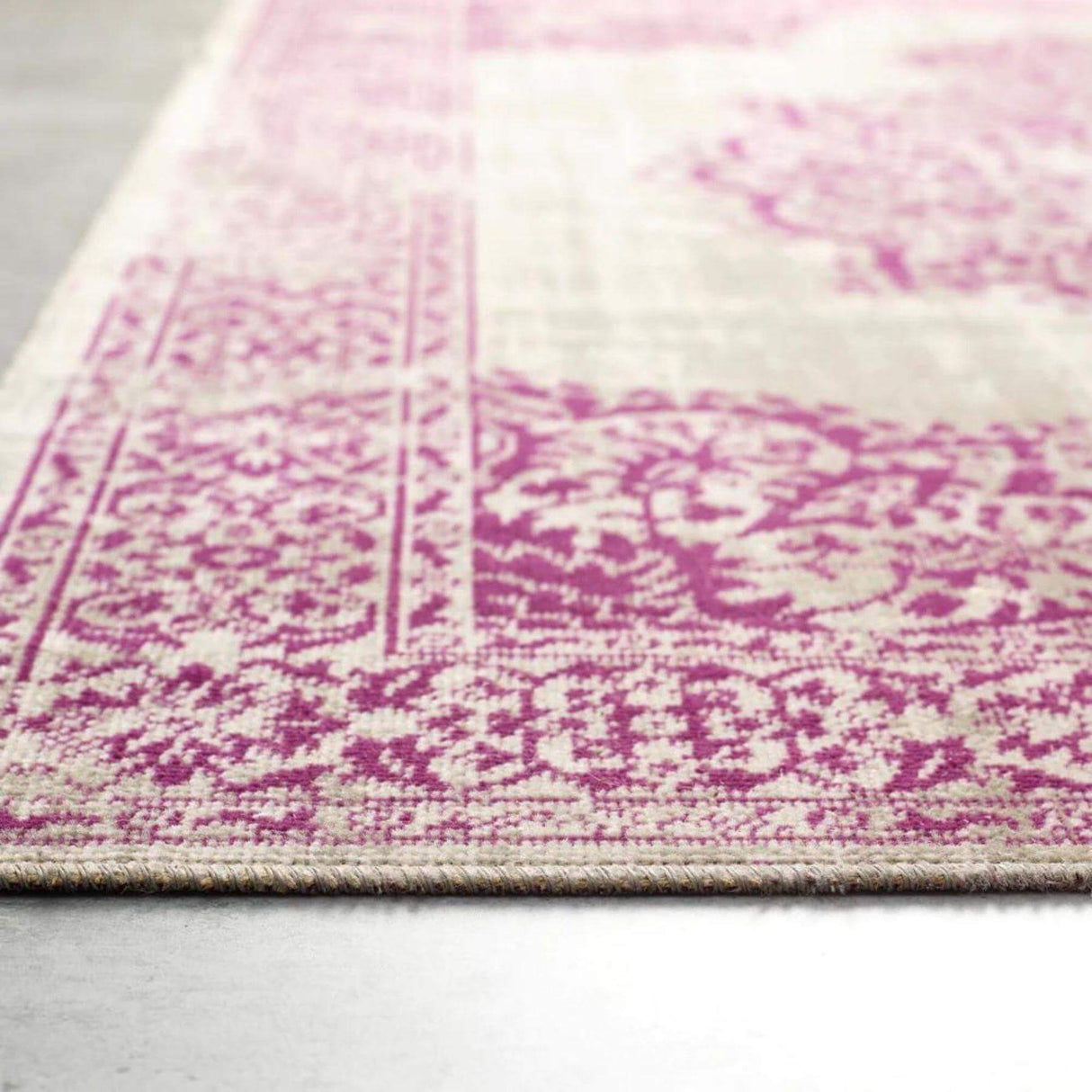 The Rugs Saville Grey Raspberry Vintage Rug