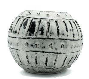 HatiNest Greek Bubble Clay Plant Pot Cream - 10cm