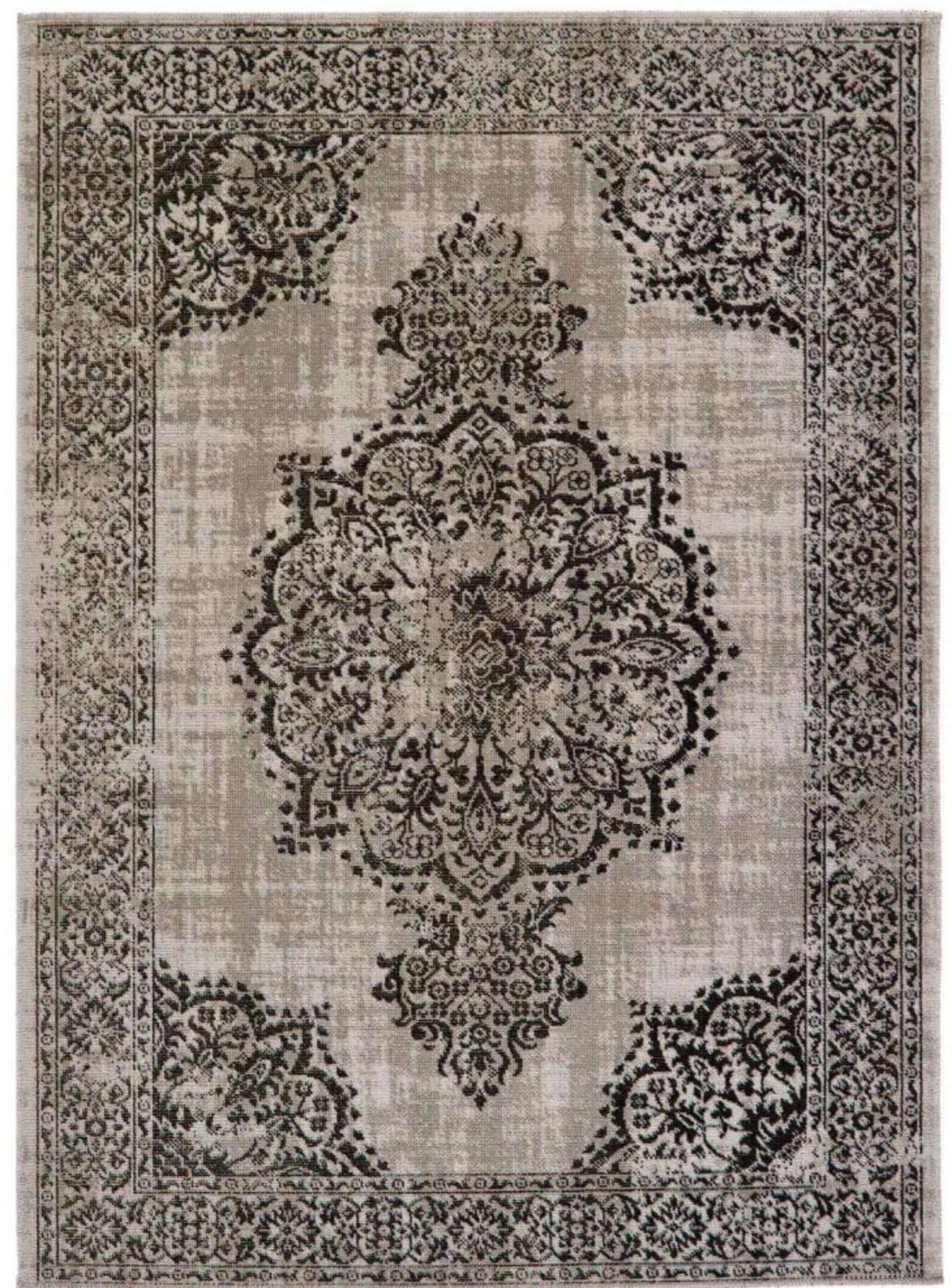 Saville Grey/Black Vintage Rug | The Rugs