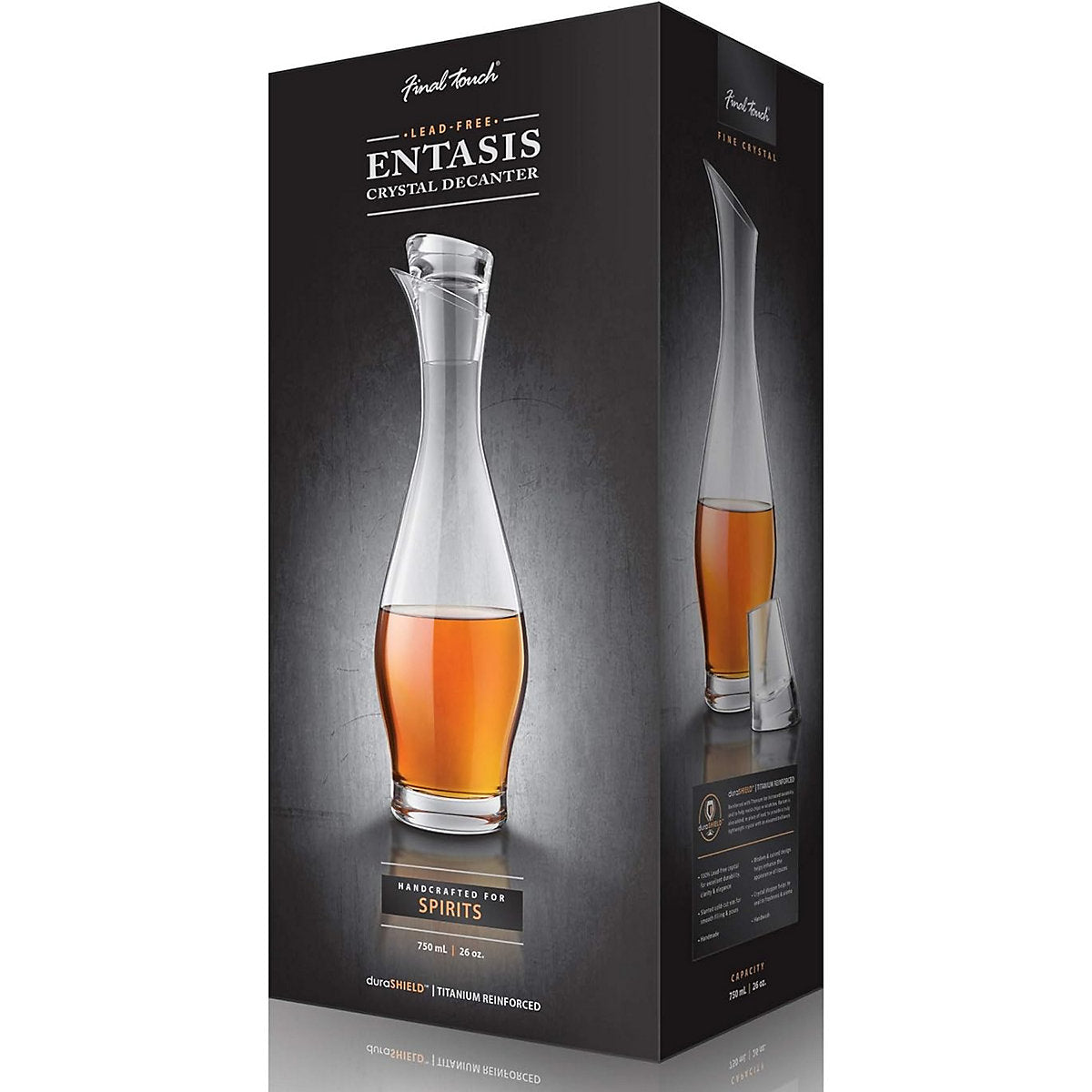 Final Touch Durashield Entasis Spirit Decanter, 750ml