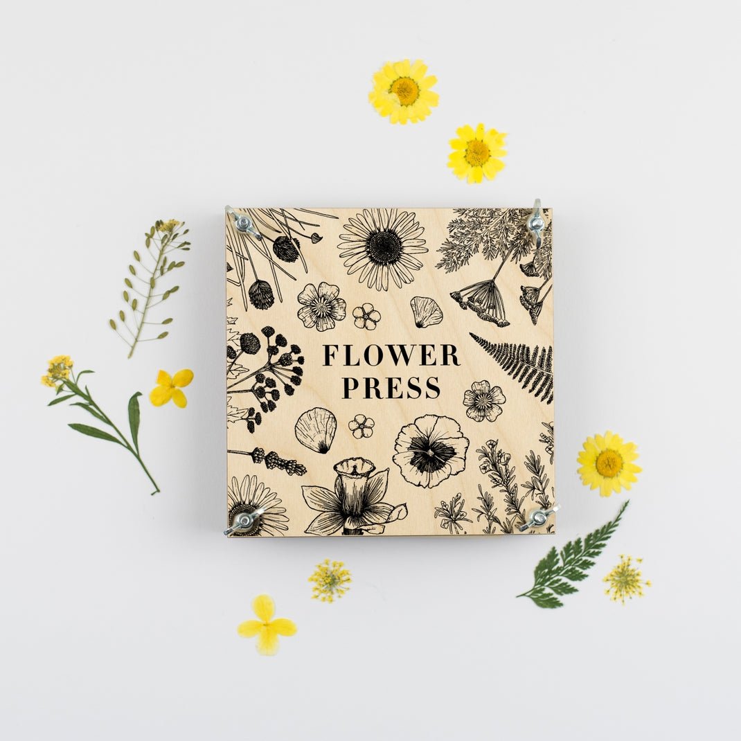 AllotMate Essentials Wooden Flower Press Kit - 15cm