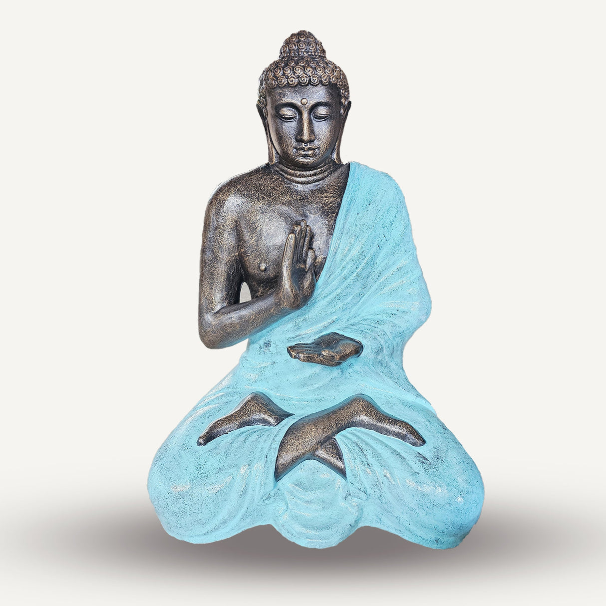 Yorkshire Bonsai Hand Carved Buddha Statue Wooden Decor - 40cm