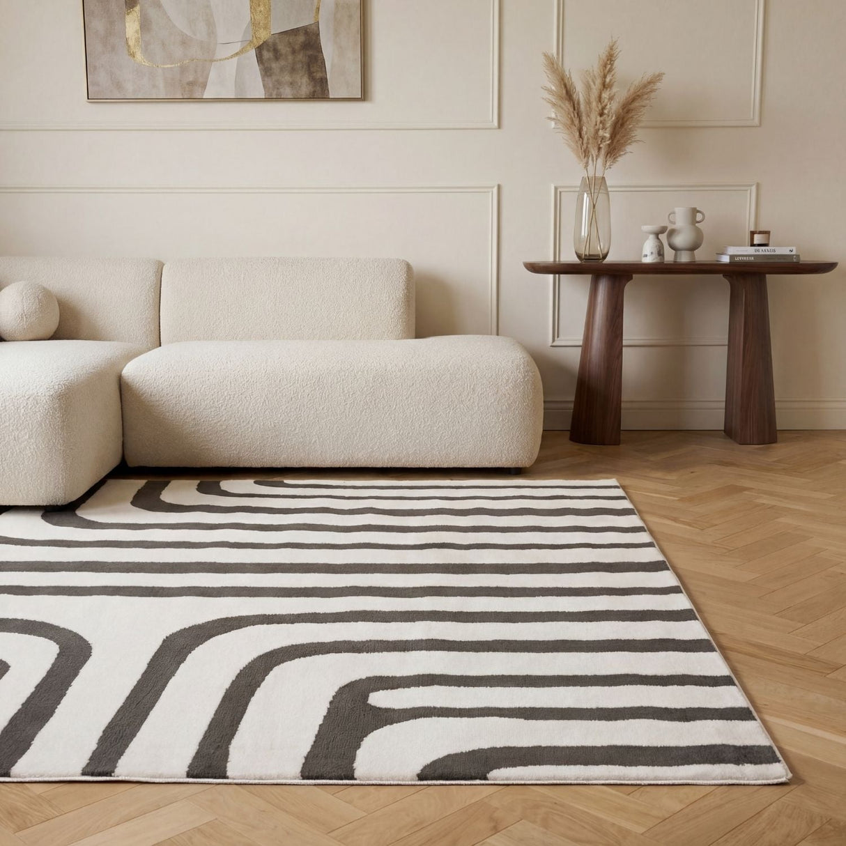 The Rugs Loft Geometric Dark Grey Rug