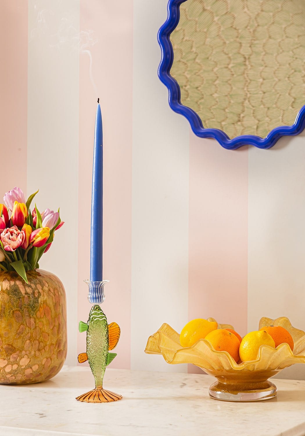 Casa by Josephine Jenno Ginny’s Glass Bass Candle Holder