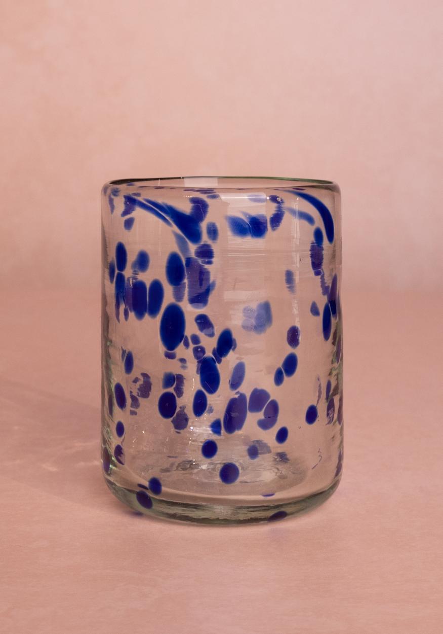 Casa by Josephine Jenno Handcrafted Louisa Confetti Tumbler - Blue