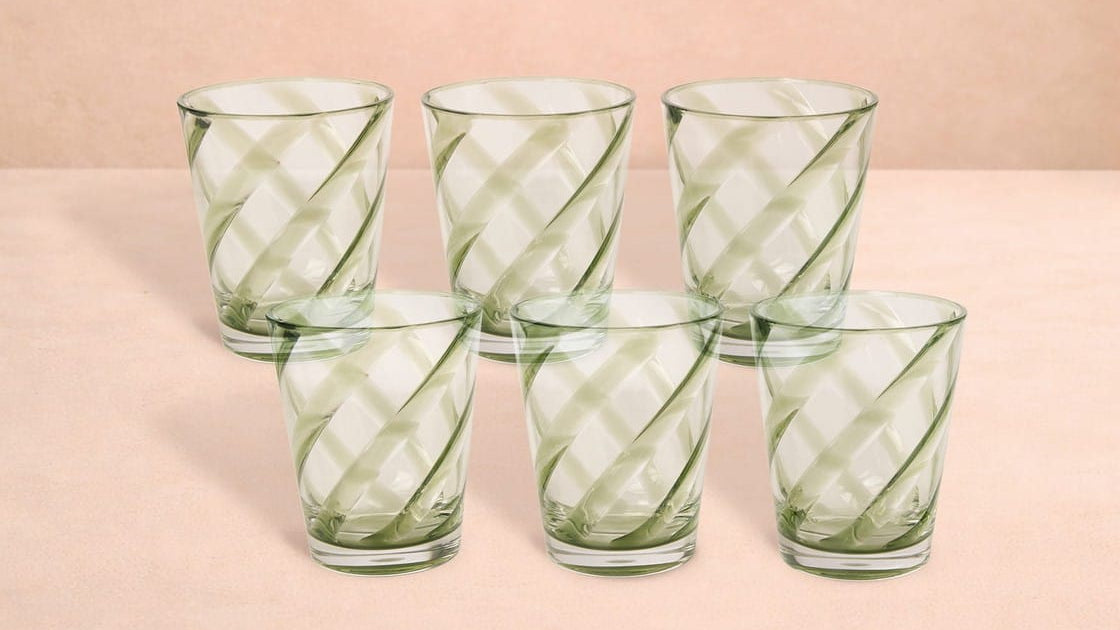 Casa by Josephine Jenno Poolside Gossip Green Acrylic Tumblers - Set of 6