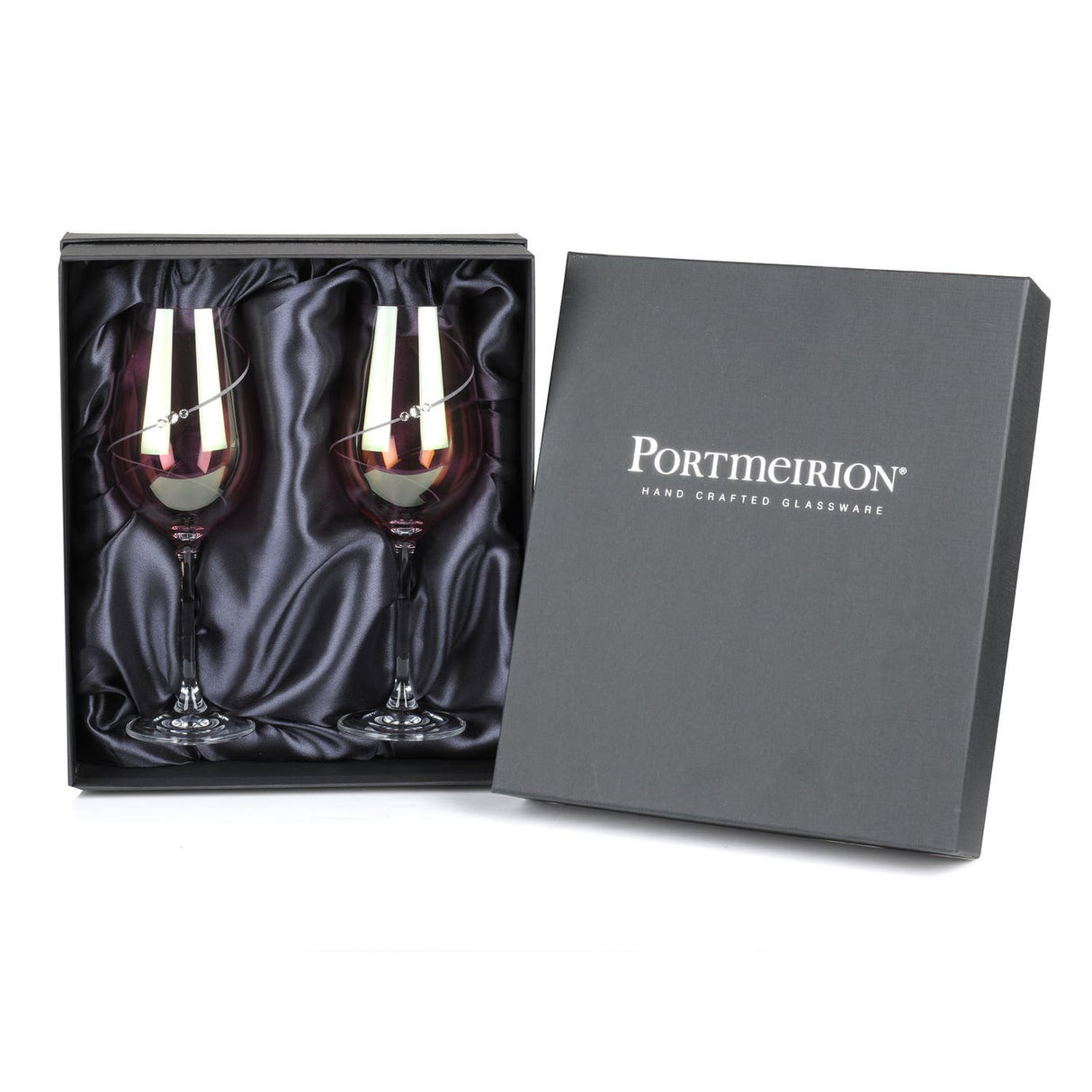 Portmeirion Auris Pink Red Wine Glasses, Set of 2, 470ml