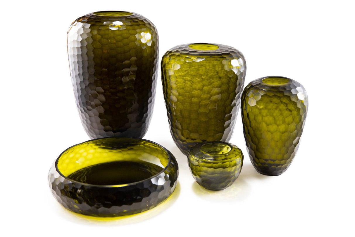 Lowlands Design Emerald Olive Candleholder H10 D14cm
