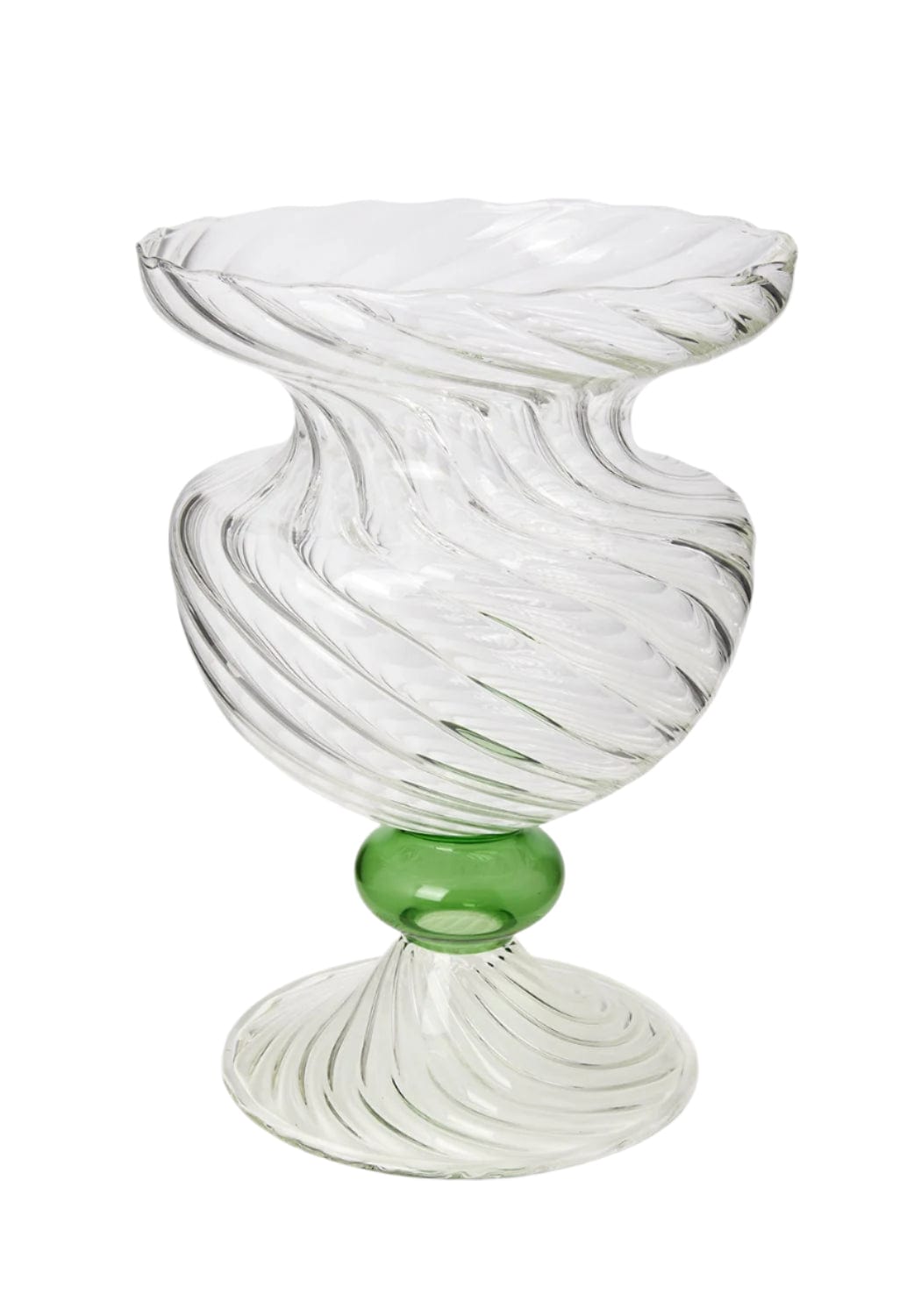 Casa by Josephine Jenno Green Globe Murano Vase Cleo Wave