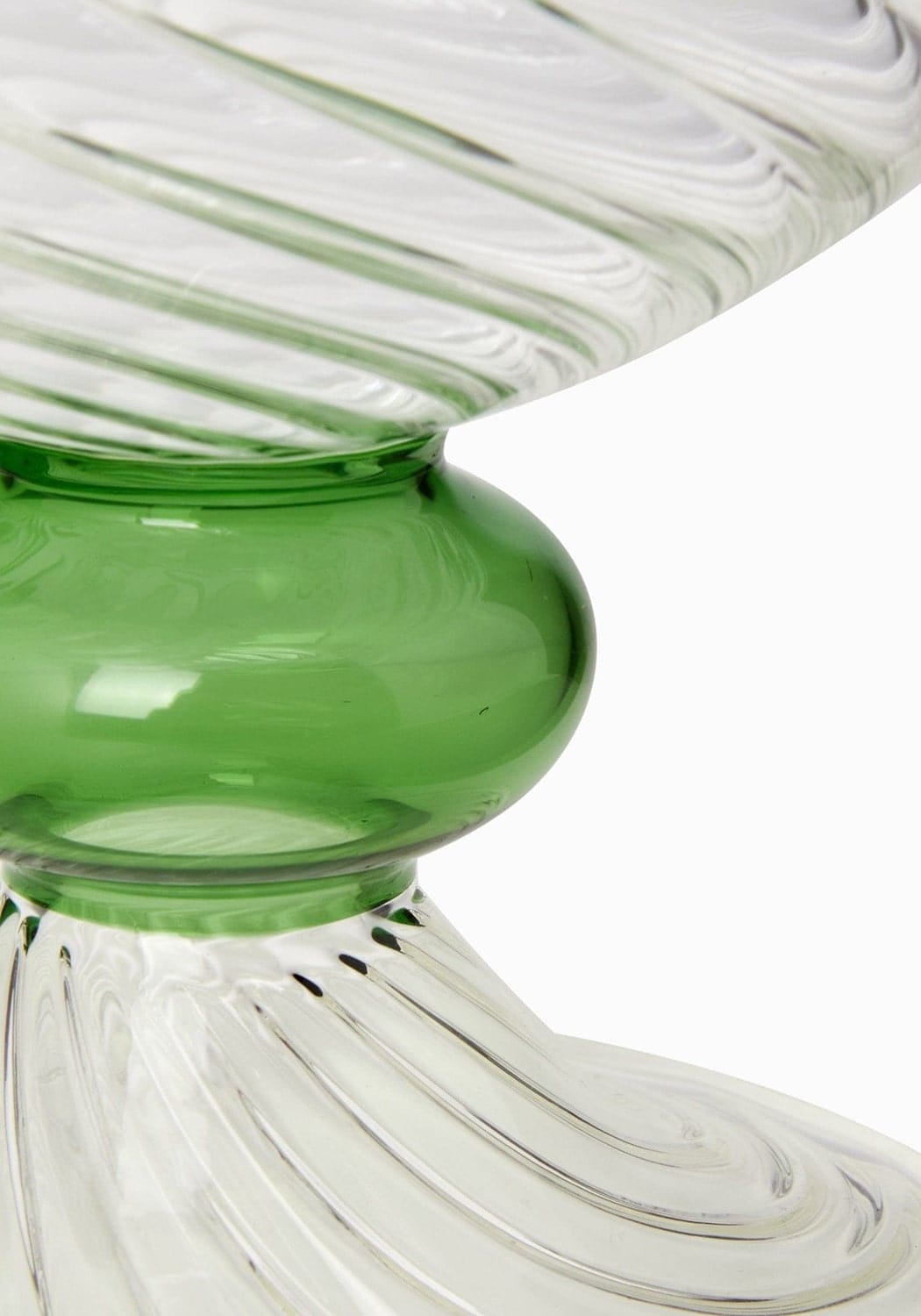 Casa by Josephine Jenno Green Globe Murano Vase Cleo Wave