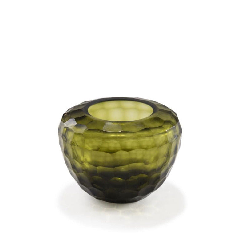 Lowlands Design Emerald Olive Candleholder H10 D14cm