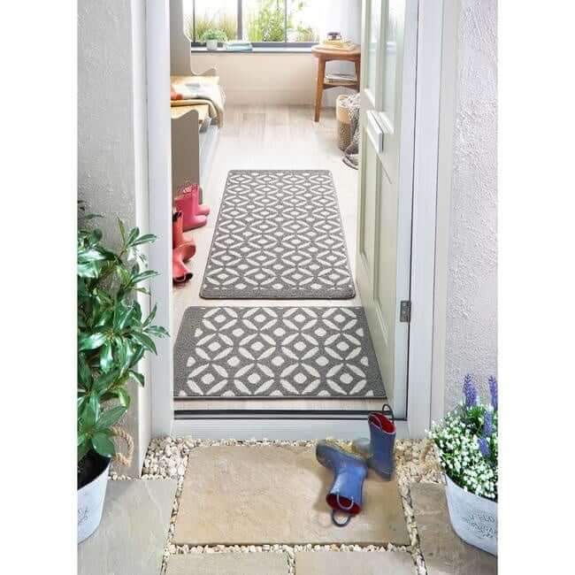 Washable Mat & Runners Geometric Design by The Rugs