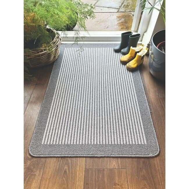 The Rugs Washable Mat and Runners Stripe Design