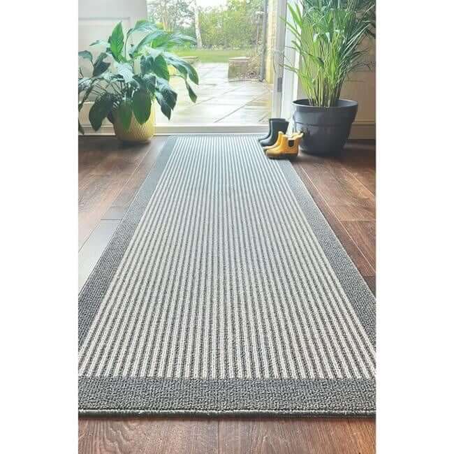 The Rugs Washable Mat and Runners Stripe Design