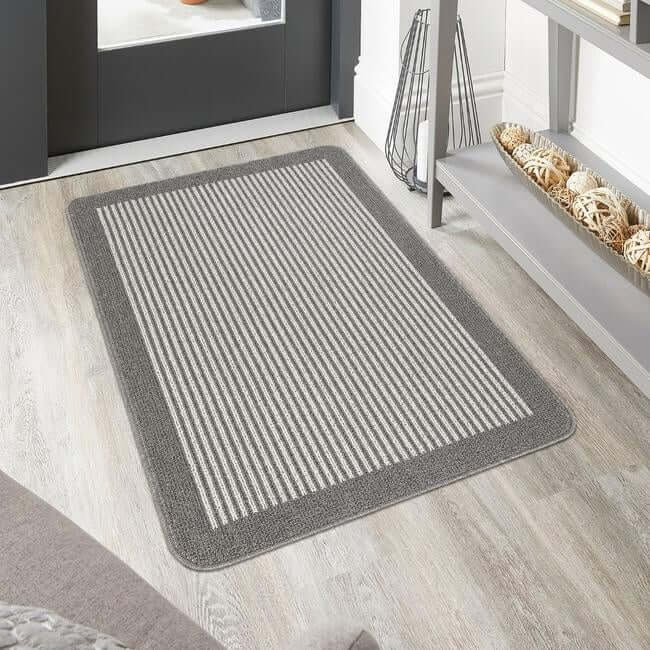 The Rugs Washable Mat and Runners Stripe Design