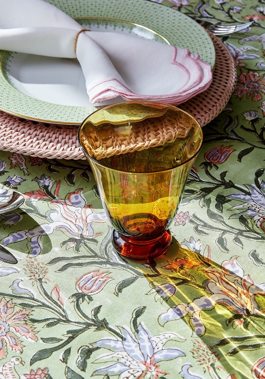 Casa by Josephine Jenno Pink Rattan Charger Placemats - Set of 4