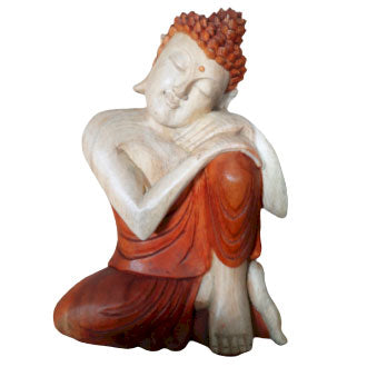 Yorkshire Bonsai Hand Carved Buddha Statue Wooden Decor - 40cm