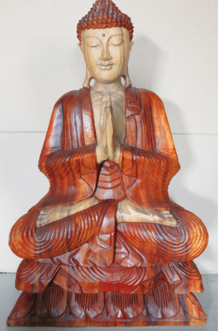 Yorkshire Bonsai Hand Carved Buddha Welcome Statue - 80cm