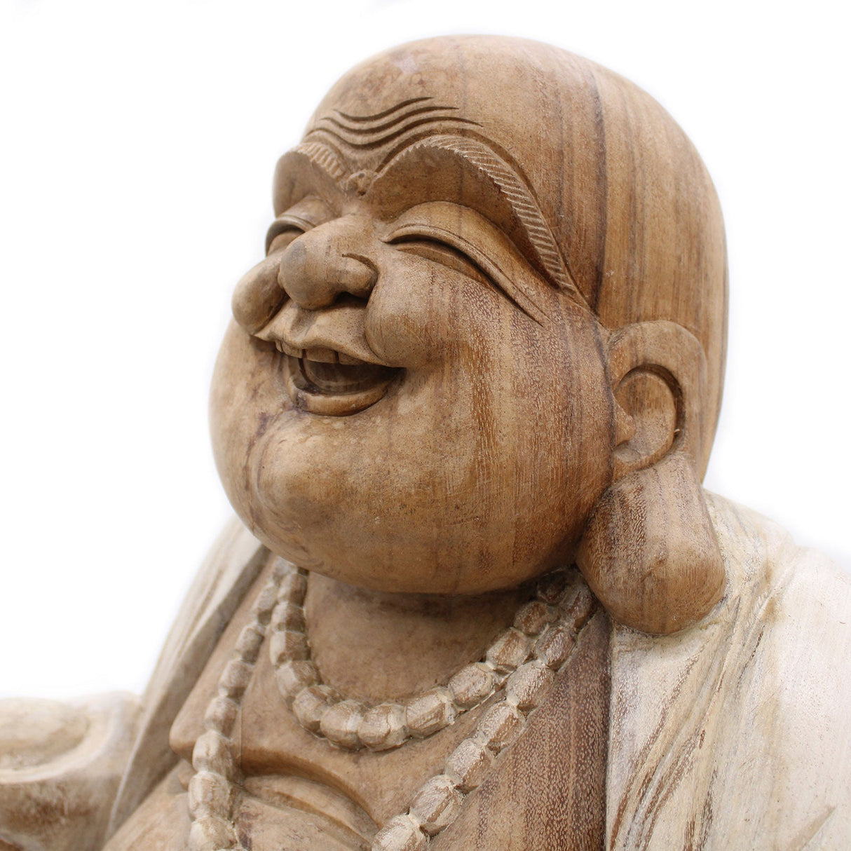 Yorkshire Bonsai Hand Carved Buddha Statue Wooden Decor - 40cm