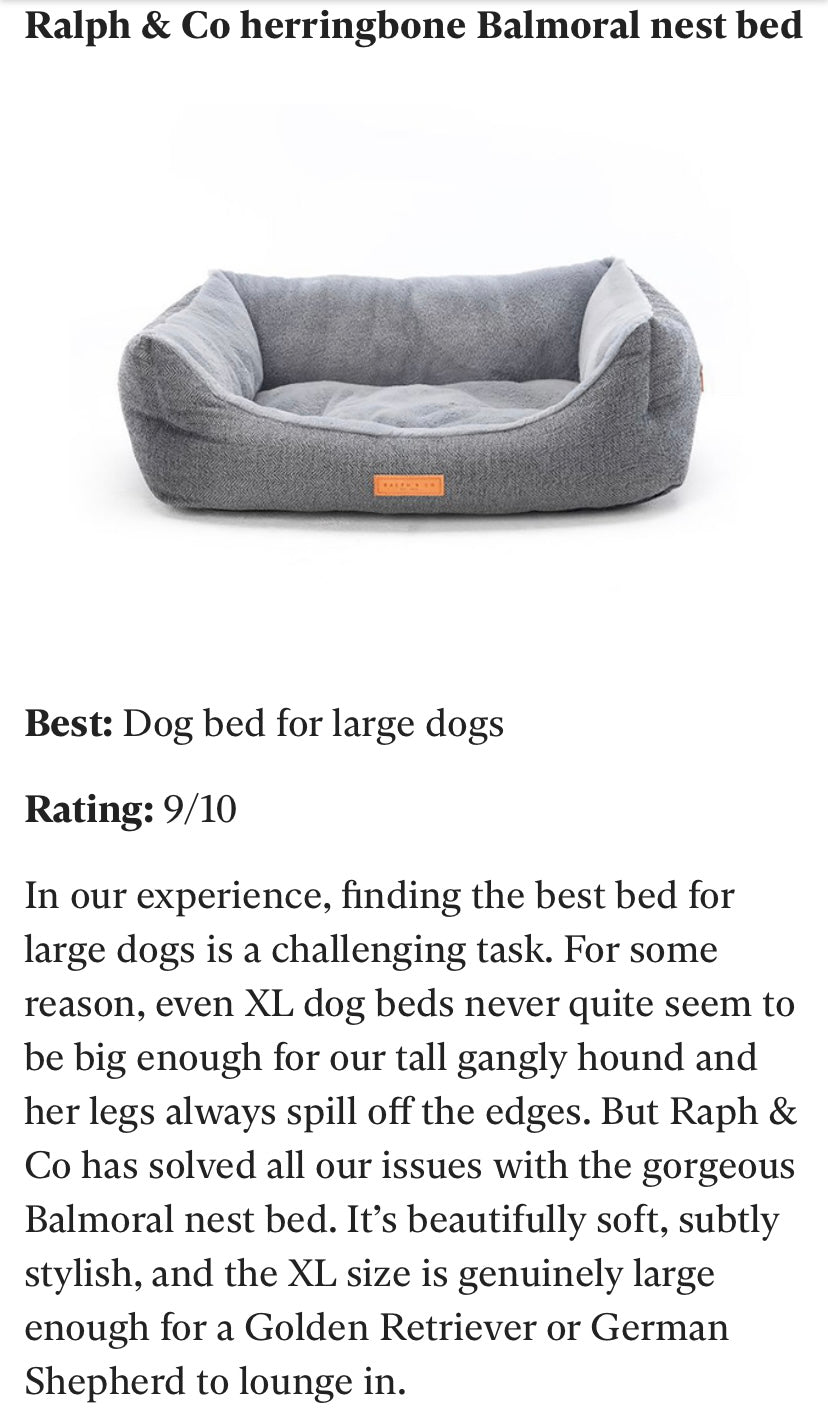 Ralph & Co Balmoral Luxury Herringbone Dog Bed
