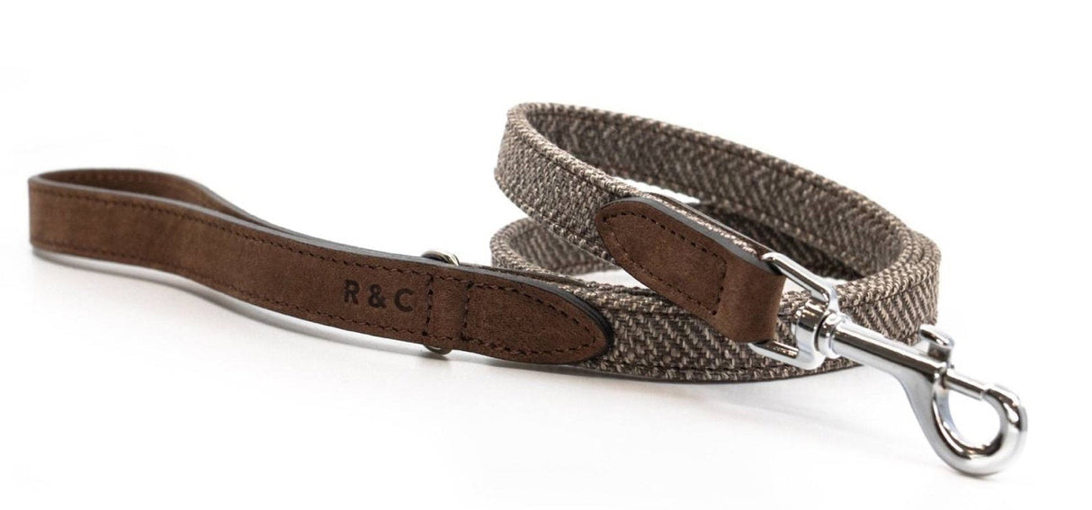 Ralph & Co Herringbone Leather Dog Lead - Lincoln