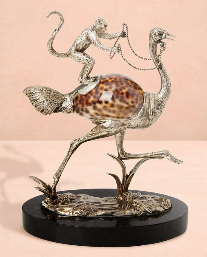 Casa by Josephine Jenno Saharan Dreams Monkey Ostrich Sculpture