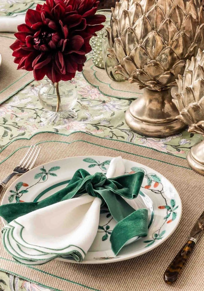 Casa by Josephine Jenno Hortensia Brown Green Placemats - Set of 4