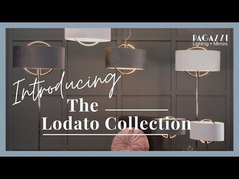Pagazzi Lodato Polished Nickel LED Floor Lamp with Grey Shade