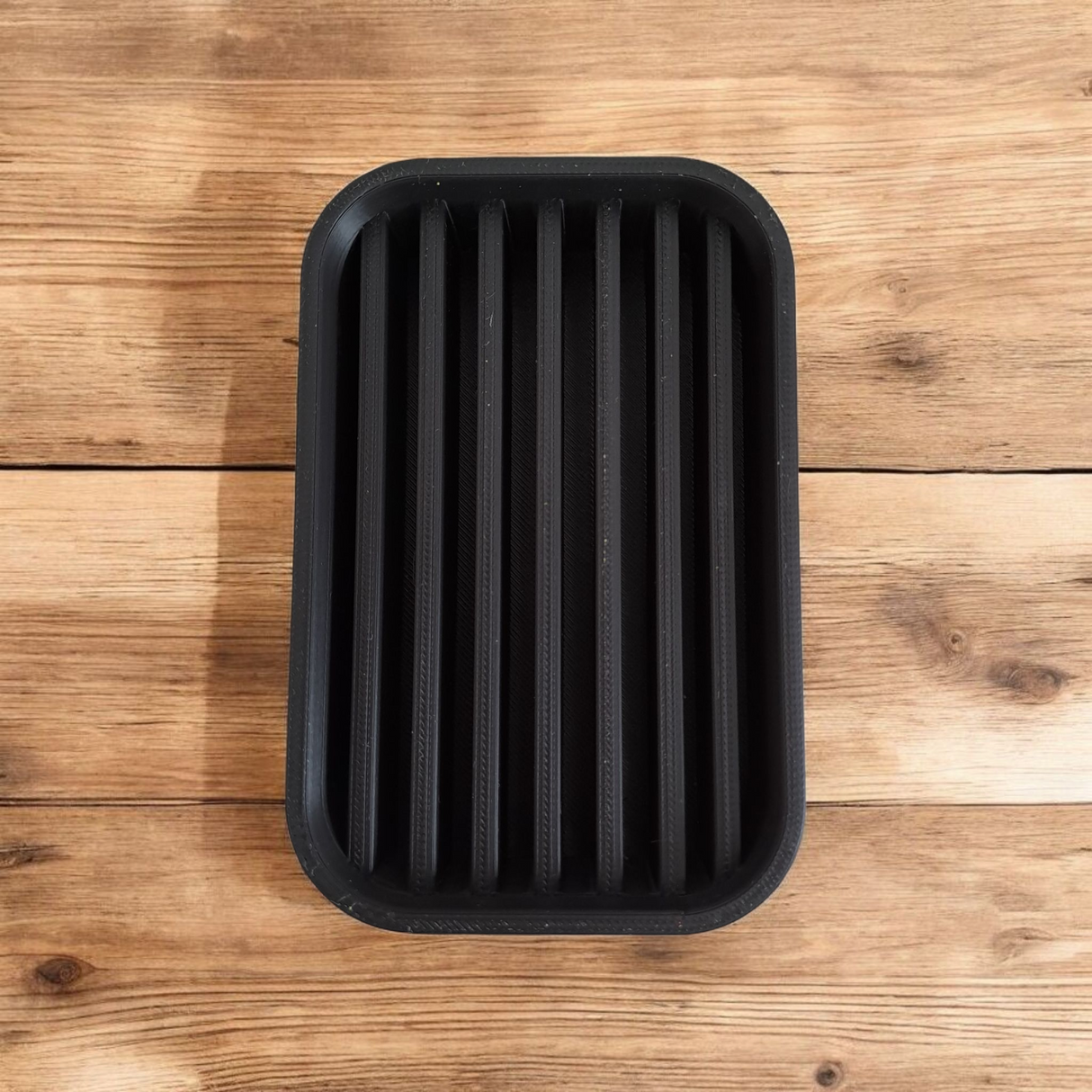 Filamora Studios Modern Ribbed Soap Dish with Drainage Holder