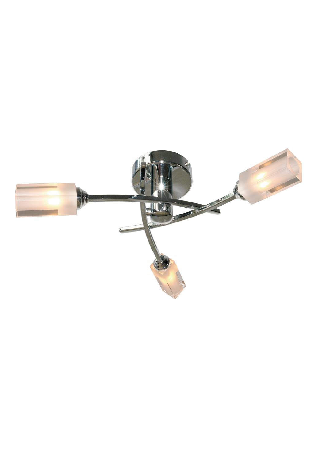 Pagazzi Icarus 3 Light Semi-Flush Ceiling Light Polished Chrome