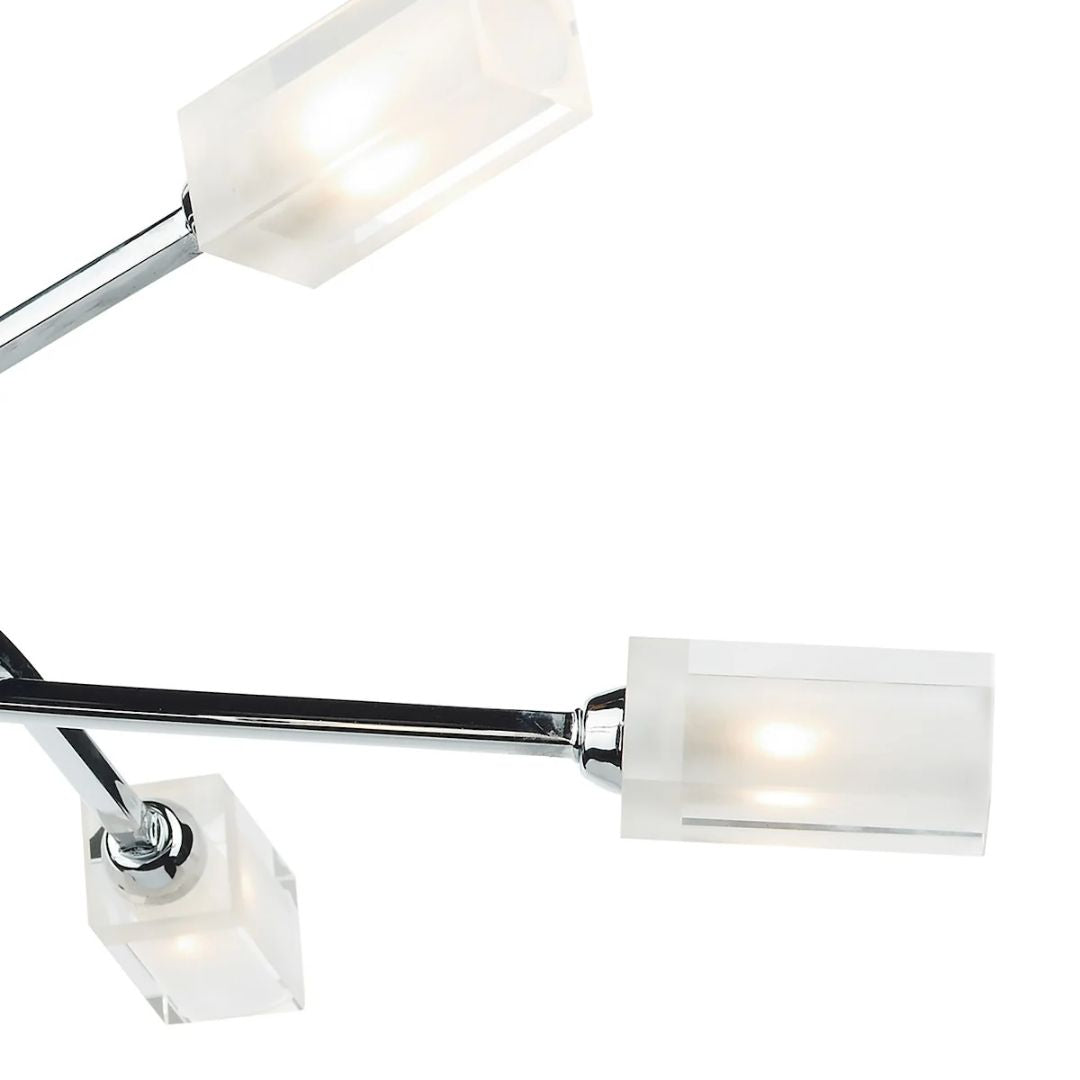 Pagazzi Icarus 6-Light Semi-Flush Ceiling Light Polished Chrome