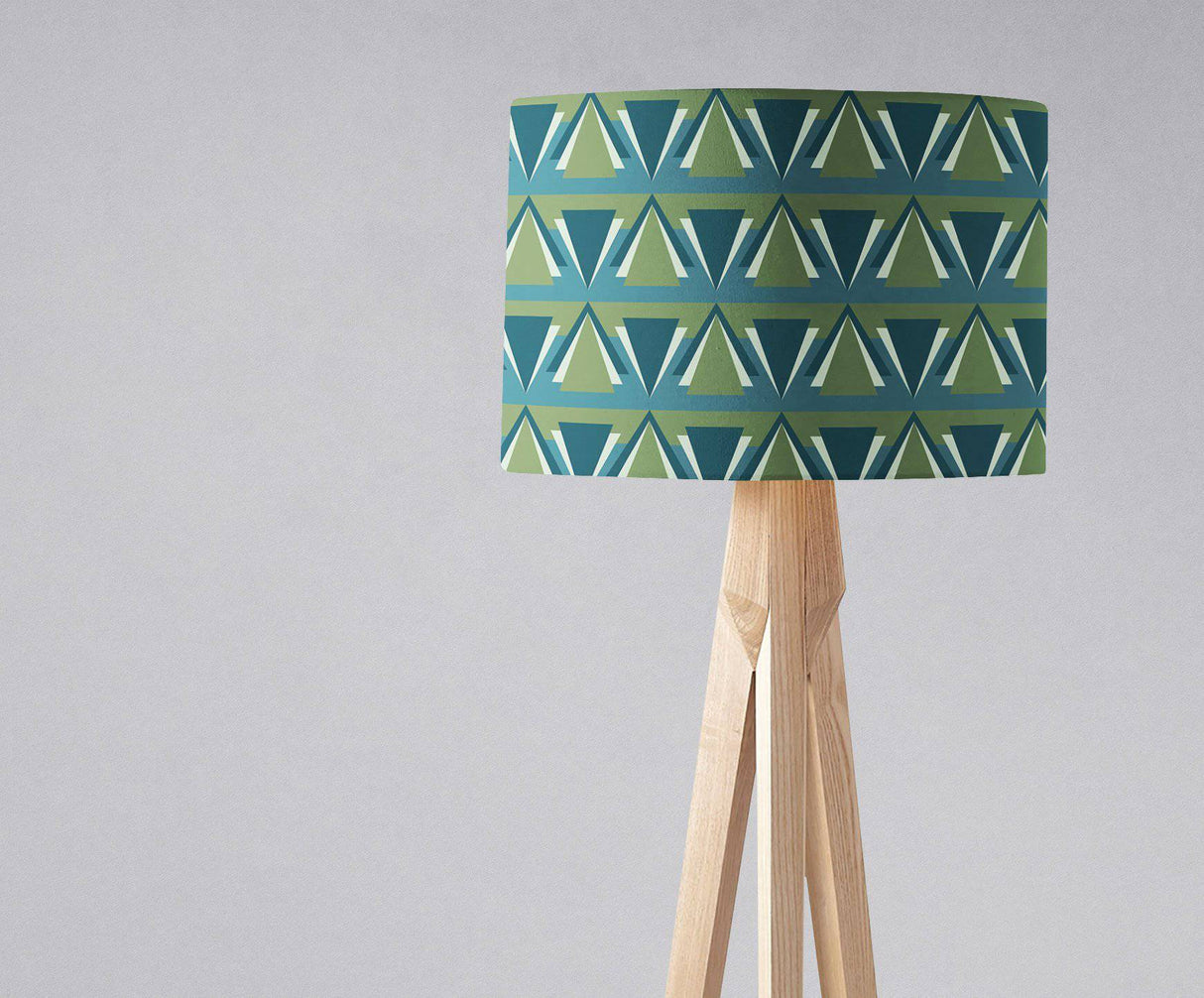 Shadowbright Green and Blue Art Deco Lampshade