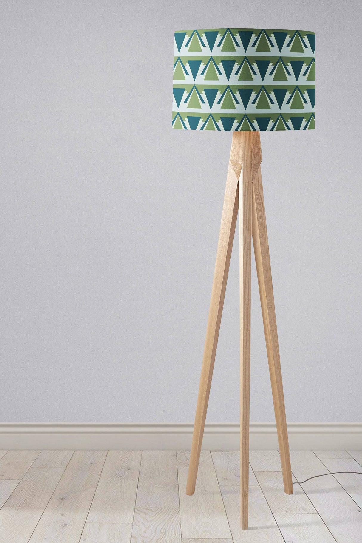 Shadowbright Green and Grey Art Deco Lampshade, Ceiling or Table Lamp Shade