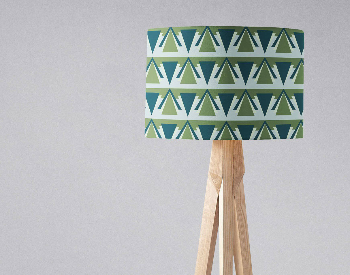 Shadowbright Green and Grey Art Deco Lampshade, Ceiling or Table Lamp Shade