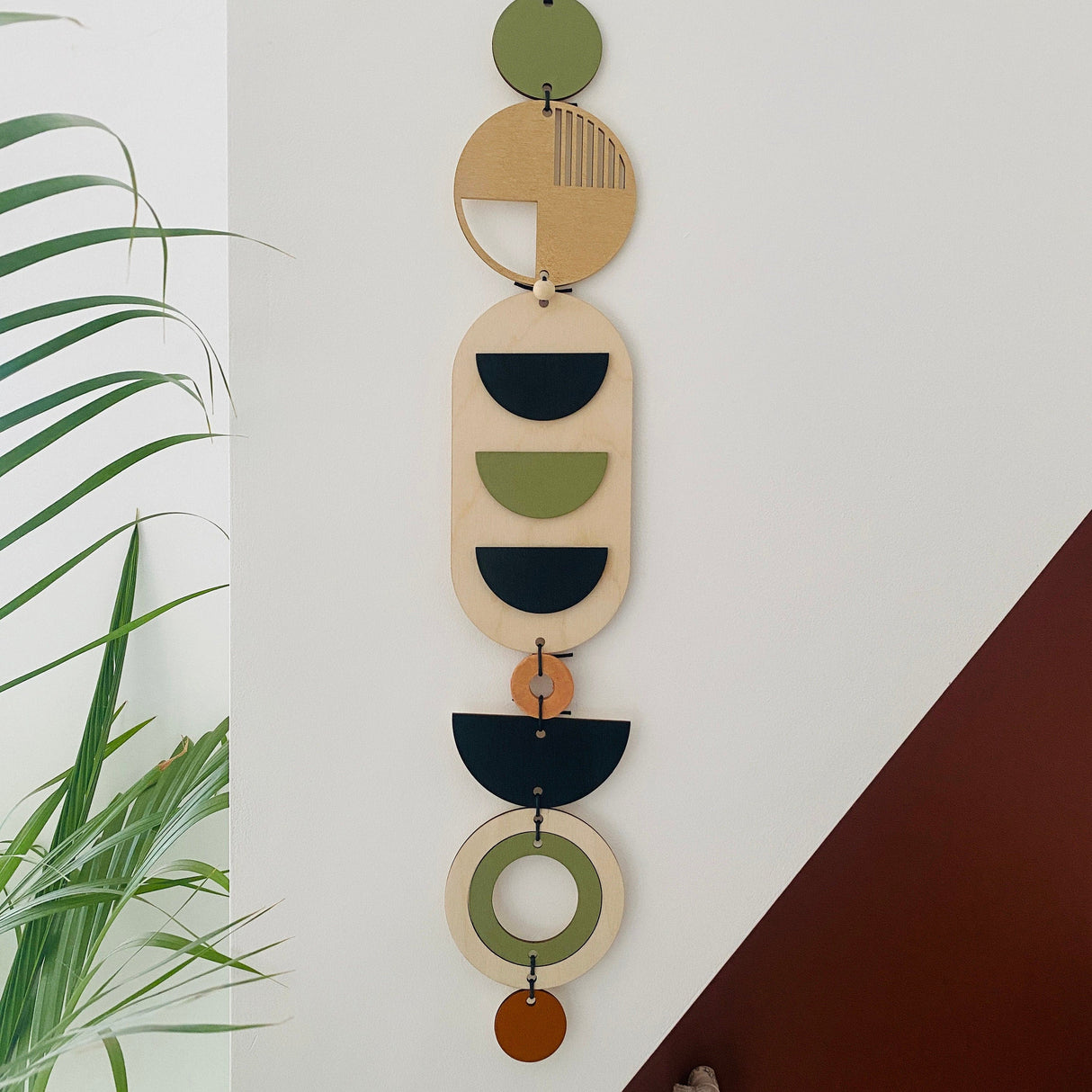 Geometric Mid-Century Wood Wall Art