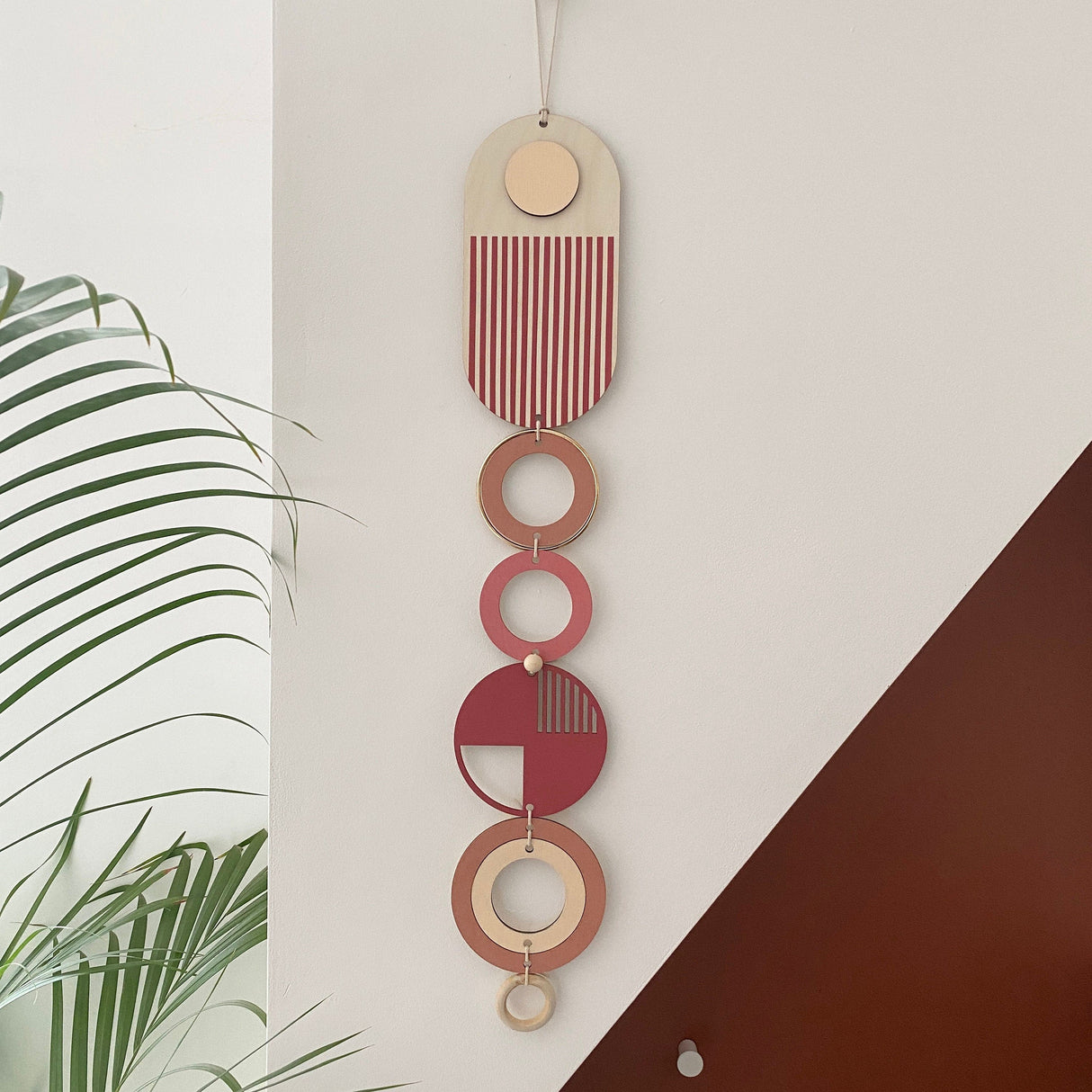 Medium Lines Modern Art Wood Wall Hanging
