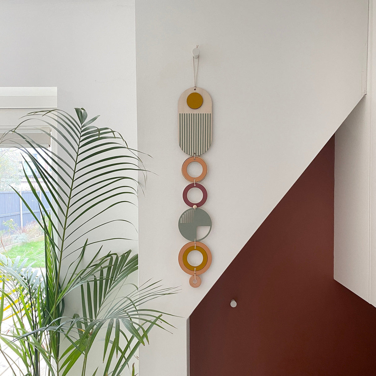 Muted Modern Wall Art - 68cm length 10cm wide.