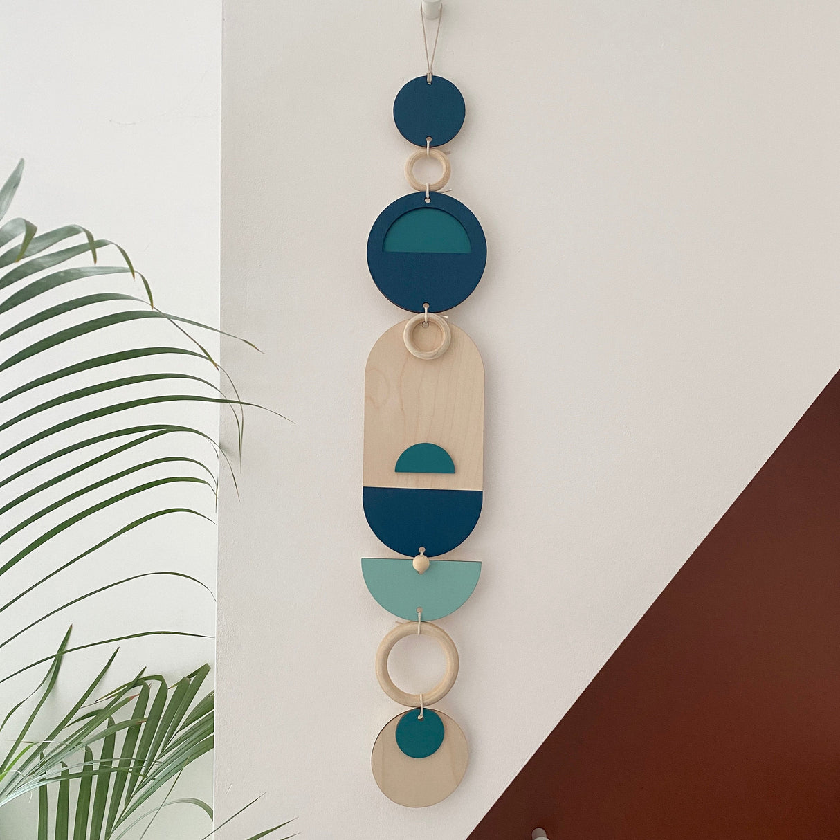 Blue Modern Geometric Wall Art | Minimal Contemporary Decor