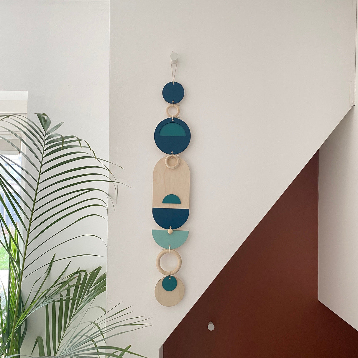Blue Modern Geometric Wall Art | Minimal Contemporary Decor