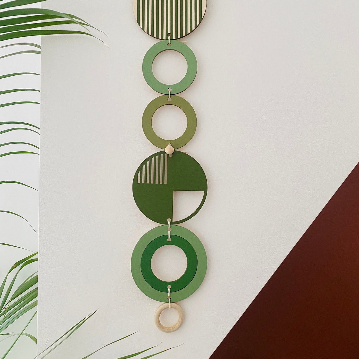 Green Modern Wall Art – Mid Century Wood Wall Hanging Decor