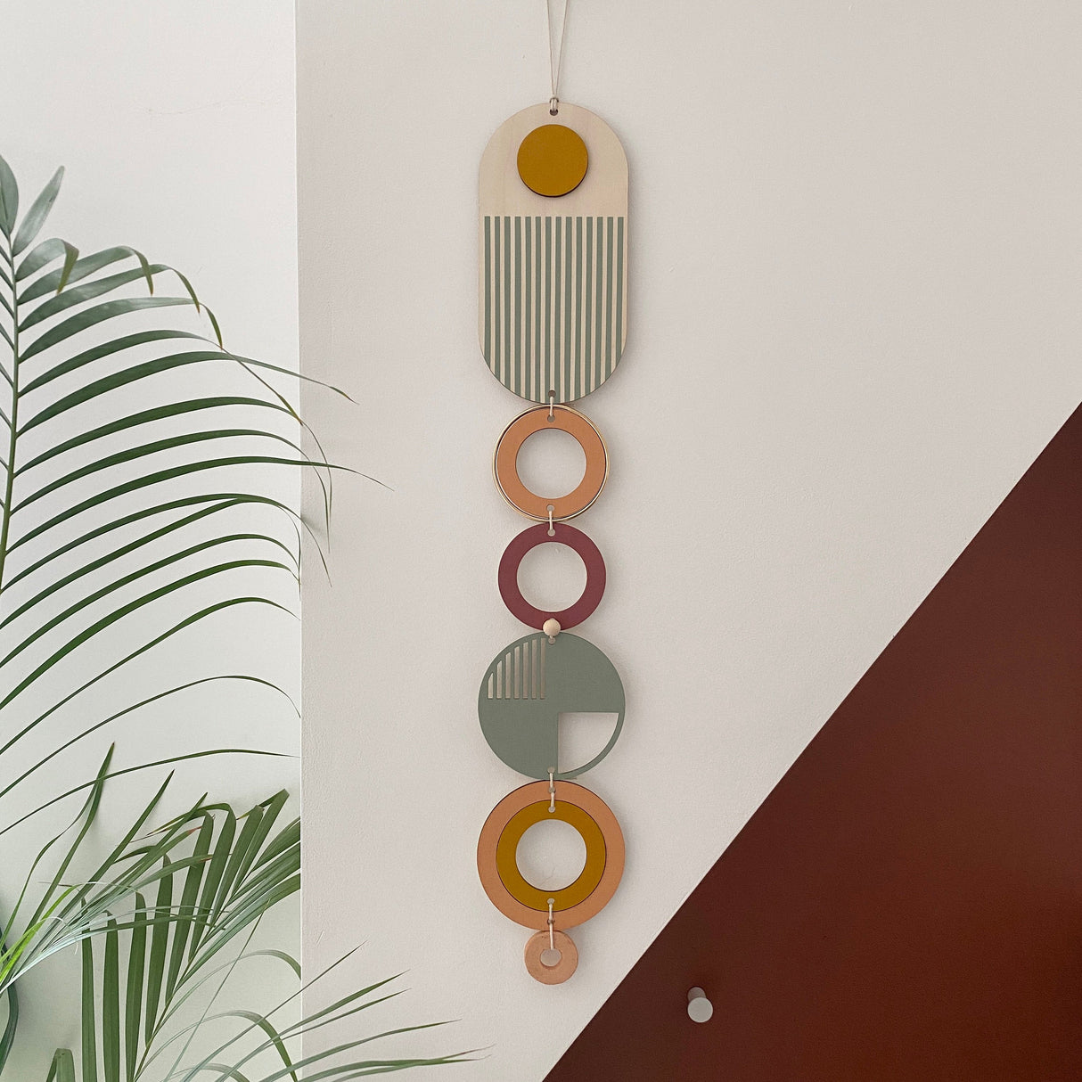 Muted Modern Wall Art - 68cm length 10cm wide.